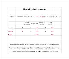 8 salary paycheck calculator doc excel pdf free