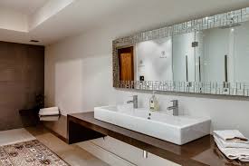 double sinks, bathroom, mirror