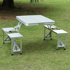 Economisez avec notre option de livraison gratuite. Table De Camping Pique Nique Pliante Aluminium 4 Places En Valise 10 Prix Pas Cher Cdiscount