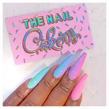 The Nail Cakery On Instagram My Favorite Business Cards By Shaynamade Logo By Kalynkawa Nail Tech Business Cards Nail Logo Coffin Nails Designs