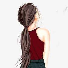 Hand Drawn Beautiful Long Haired Girl Back Character Design Png And Psd Digital Art Girl Beautiful Girl Drawing Long Hair Styles