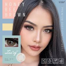 Promotion**HOT คอนแทคเลนส์Mini Honey Bee Brown (Luxzylens) ขนาดมินิขายดี  สุดถูก คอนเทนเลนส์ คอนเทคเลนสายตา คอนเทคเลนตาโต แฟชั่น แว่น เลนส์ แว่นสายตา  แว่นกันแดด