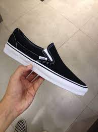 Vans Slip On Black White Vans Slip On Black Cute Shoes Slip On Sneakers