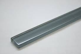 Blue 1 In X 12 Glass Pencil Molding Tile