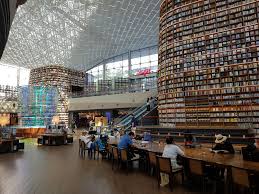 The whole big inside area is awesome. Starfield Library In Seoul South Korea Album On Imgur