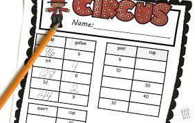 In worksheet on measurement we will solve 10 different types of questions. Free Circus Themed Conversion Worksheets