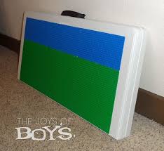 How To Make An Easy Lego Table The Joys Of Boys Lego Table Lego Organization Lego Room