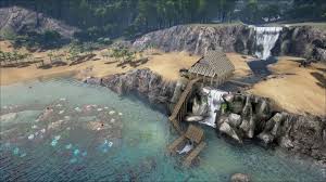 Ark Survival House On Waterfall Google Search Game Ark Survival Evolved Ark Survival Evolved Bases Ark Survival Evolved