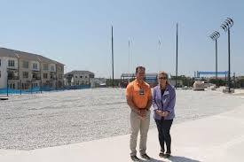 Sports rehab at Walsh Ranch complex goes outdoors with quarter track,  30-yard field for August opening