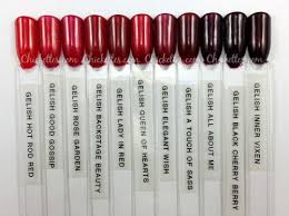 Gelish Red Comparisons Gelish Colours Red Gel Nails
