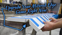 How to Glue a Mitered edge - Drop Front - Waterfall Leg on any Stone or  Granite. (So Easy)