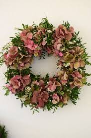 Hortensienkranz Workshop Raum Hortensienkranz Wachsende Blumen Herbstkranz