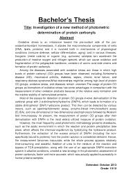 Write Abstract Bachelor Thesis