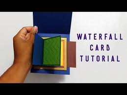 My card measures 5″ x 7″, and the designer series paper measures 10″ x 10″. Hello Welcome Back To Another Tutorial By Paper Chaser To Today We Ll Be Learning How To Make A Waterfall Card Waterfall Cards Card Tutorial Card Tutorials