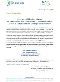 Check spelling or type a new query. Pour Une Mobilisation Regionale En Faveur Du Metier D Aide Soignant La Region Des Pays De La Loire Et L Ars Lancent Une Campagne De Recrutement Conference De Presse A Nantes Toute La Veille