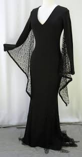 Morticia Addams Web Winged Black Witch Morticia Addams Dress Sleeves Designs For Dresses Cosplay Dress