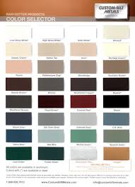 rain gutter supply color chart best picture of chart