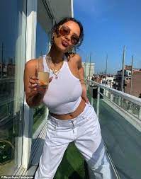 Good photos will be added to. Maya Jama Enjoys A Party Drink Before Showing Off Her Abs In Black Sportswear Oltnews