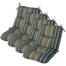 Set Of 4 Mid Back Outdoor Dining Chair Cushion 20 X 36 X 3 H 19 In Polyester Fa Outdoor Dining Chair Cushions Patio Furniture Pillows Dining Chair Cushions