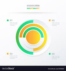 Pie Chart Infographics Green Yellow Color