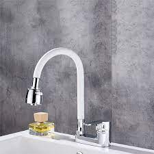 Omni Directional Basin Faucet White Rubber Sink Tap Sink Tap Sink Faucet