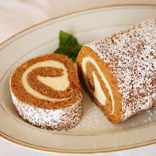 Pumpkin Roll Cake With Cream Cheese Filling
