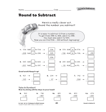 Round To Subtract Grades 3 6 Download And Print This Activity For Practice In Subtracting Mu Summer School Curriculum Singapore Math Summer School Programs