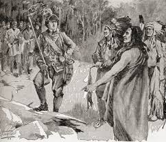 The Meeting Between Major Rogers And Chief Pontiac In 1760 Robert Rogers  1731 1795 American Colonial Frontiersman Pontiac Or Obwandiyag C 1720 1769  ...