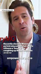 State Sen.-elect David Gregory, a Republican recently elected to represent  a suburban district west of St. Louis, proposed legislation that would  reward any person who turned in an illegal alien with ...