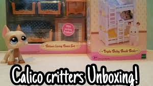 Buy calico critters deluxe bathroom set: Lps Calico Critters Deluxe Living Room Set Unboxing Ft My Sister Youtube