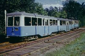 A Rear View Of A Train On Line 15 The Popular Sundbyberg Line Train Public Transport Light Rail