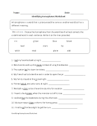 Homophones Worksheets Homophones Worksheets Homophones Writing Sentences Worksheets