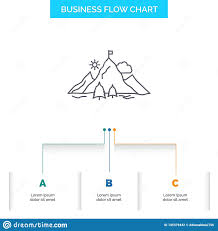 achievement flag mission mountain success business flow