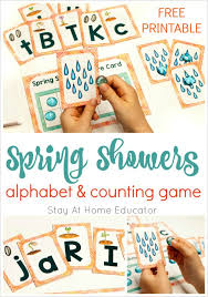 You can make a simple alphabet slot . Spring Showers Letter Recognition Game For Preschoolers