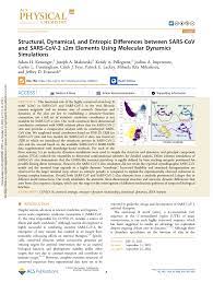 PDF) Structural, Dynamical, and Entropic Differences between SARS-CoV and  SARS-CoV-2 s2m Elements Using Molecular Dynamics Simulations