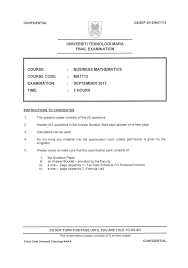 ( accept any suitable answers. Past Year Mat 112 2013
