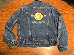 Mens Vintage Lee Denim Button Up Hard Rock London Jean Trucker Jacket Size 46l Fashion Clothing Shoes Accessories Menscloth Lee Denim London Jeans Jackets