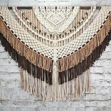 Macrame Wall Hanging For Your Home Decor Large Fiber Art Knotted Tapestry Beautiful Bedroom Art Rustic Farmhouse Decoration Valance In 2021 Macrame Wall Hanging Large Macrame Wall Hanging Wall Hanging