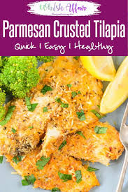 Parmesan Crusted Tilapia Recipe Is A Simple To Make Dinner Fix For A Hectic Weekday Meal Also It Is Made Talapia Recipes Tilapia Recipes Easy Crusted Tilapia
