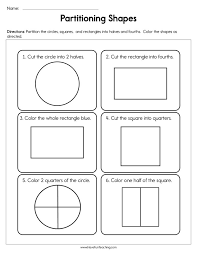 Partitioning Shapes Worksheet In 2020 Shapes Worksheets Math Fractions Worksheets Writing Fractions