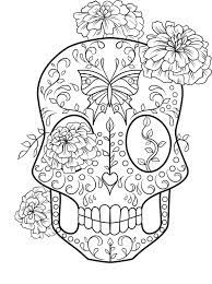 On this day, we pray for our loved ones who have died, to help them along their spiritual journey. Sugar Skull Coloring Page Coloring Home