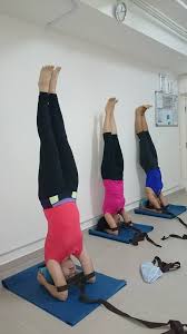 Iyengar Yoga Head Stand With Belts And Block Headstand Yoga Iyengar Yoga Yoga Asanas