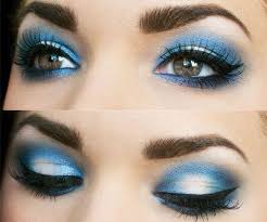 eye makeup tutorial for blue smoky eyes