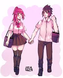 sasukarin in a school au? :D - ⛓️art⛓️