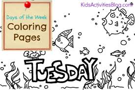 Tuesday Coloring Page Kids Activities Blog Coloring Pages Printable Coloring Pages Color Activities