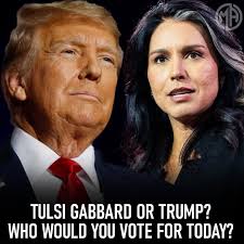 Tulsi Gabbard or Trump? Who would you vote for Today to be President?