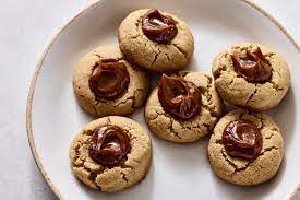 Tahini Thumbprints Cookies With Dulce De Leche Recipe Nyt Cooking
