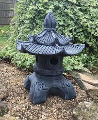 Stone Oriental Japanese Pagoda Garden Ornament Lantern Frost Etsy In 2020 Pagoda Garden Japanese Pagoda Garden Ornaments