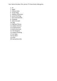 1) what is the best type of grain used in brewing beer? General Knowledge Quiz S Geography Film Sports Teaching Resources