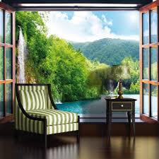 Vlies Fototapete Tapete Fototapeten Tapeten Wasserfall Eden Im Fenster 716ve Z4 Ebay Wallpaper House Design Custom Wall Murals Mural Wallpaper